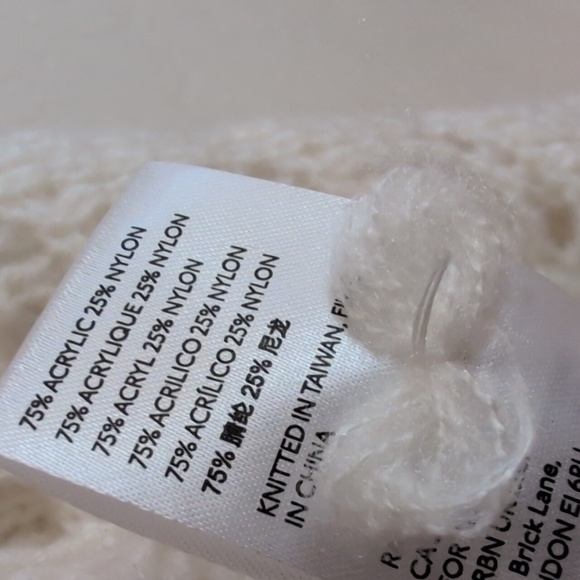 NWT Pilcro Oversized Sweater Ivory Knit Devenne Pointelle - Size XS - Picture 11 of 11